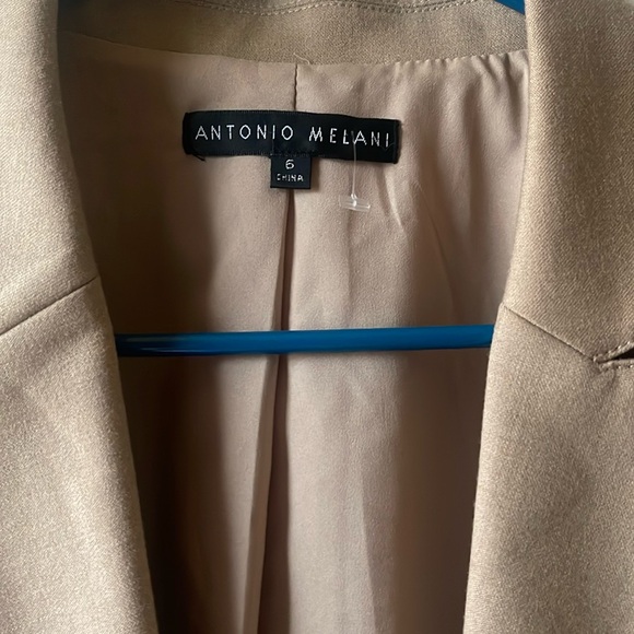 ANTONIO MELANI Tan Blazer Suit Jacket with Tailored Fit - Picture 2 of 12